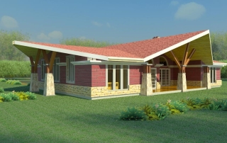 kenyan architecture - roof design of a bungalow