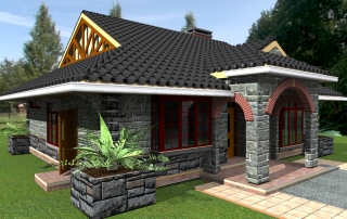 3bedroom bungalow plans by Kenyan architect