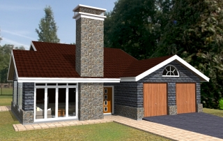 3 bedroom house plan by Kenyan architect