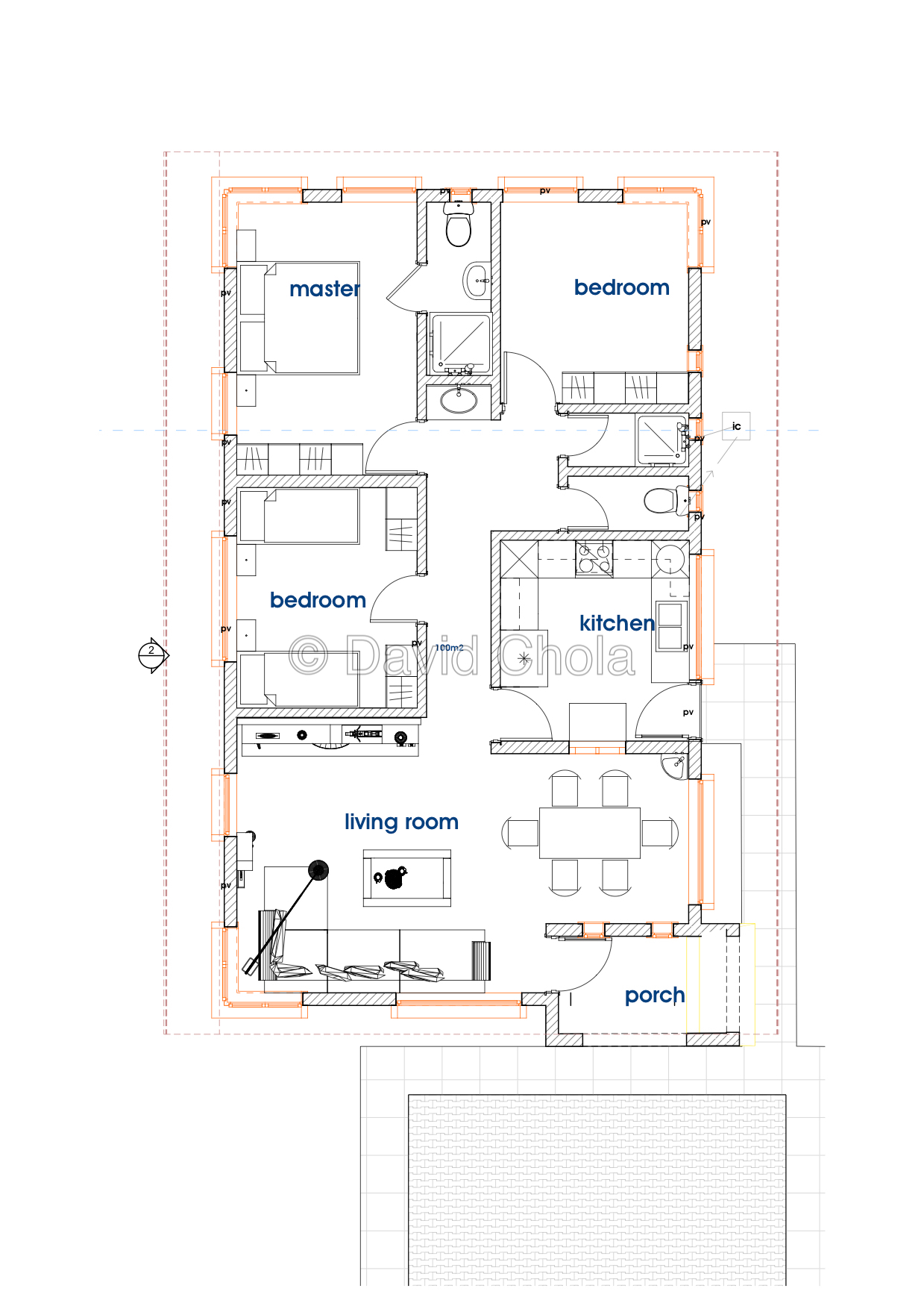 Budget 3 Bedroom Bungalow House Plan