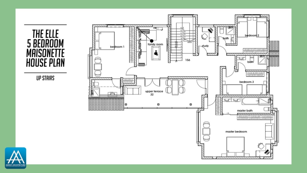 5 Bedroom Maisonette House Plan