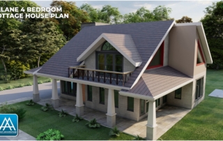 4 Bedroom Cottage House Plan.