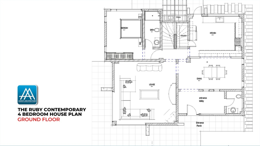 Contemporary 4 Bedroom House Plan