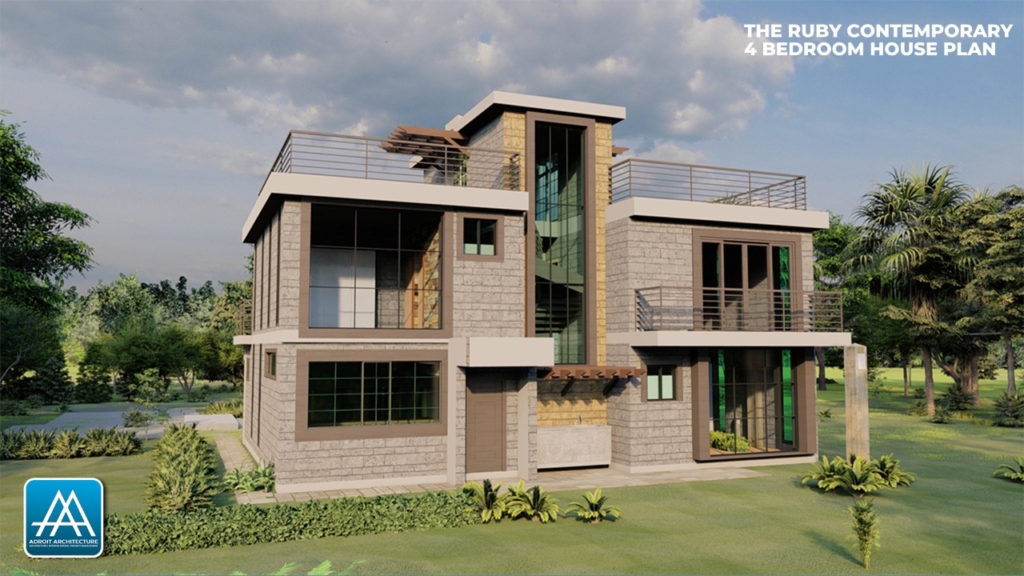 Contemporary 4 Bedroom House Plan