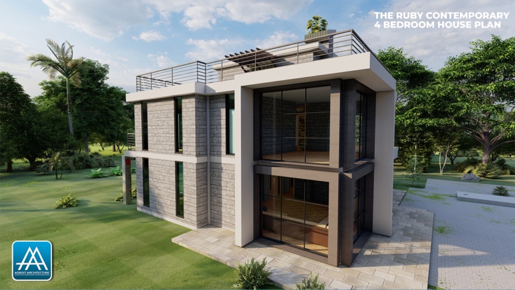 Contemporary 4 Bedroom House Plan