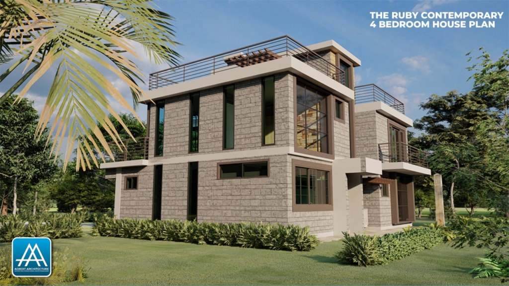 Contemporary 4 Bedroom House Plan