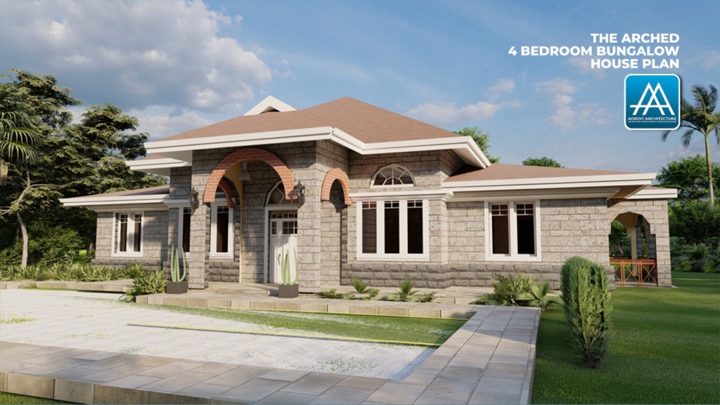 4 Bedroom Bungalow House Plan