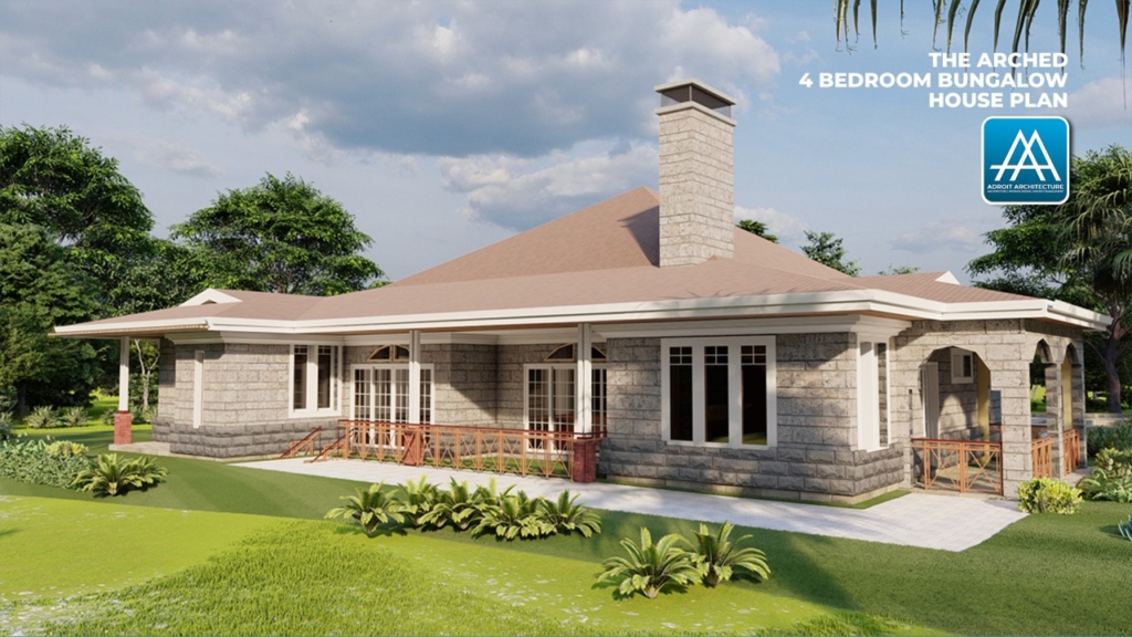 4 Bedroom Bungalow House Plan