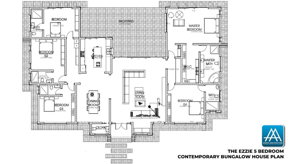 5 Bedroom Contemporary Bungalow