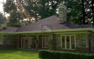 4 bedroom bungalow house plan by architect in Kenya
