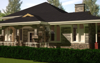 4 bedroom bungalow house plan by architect in Kenya