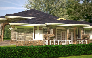 4 bedroom bungalow house plan by architect in Kenya