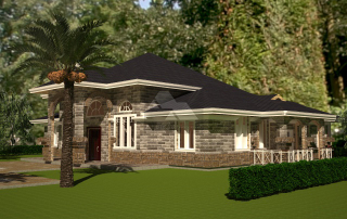 4 bedroom bungalow house plan by architect in Kenya