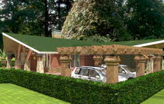 4 bedroom bungalow house plan in Kenya