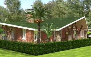 4 bedroom bungalow house plan in Kenya