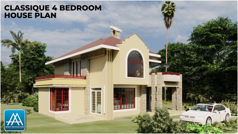The Classique 4 Bedroom House Plan – David Chola – Architect